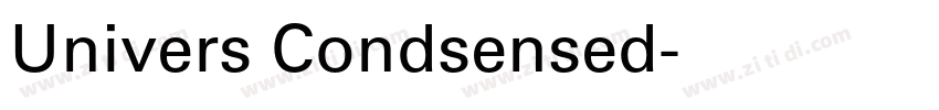 Univers Condsensed字体转换